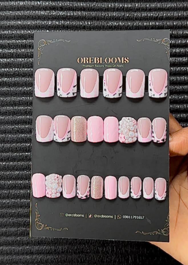 LT5 Light Pink Cow Print Style image