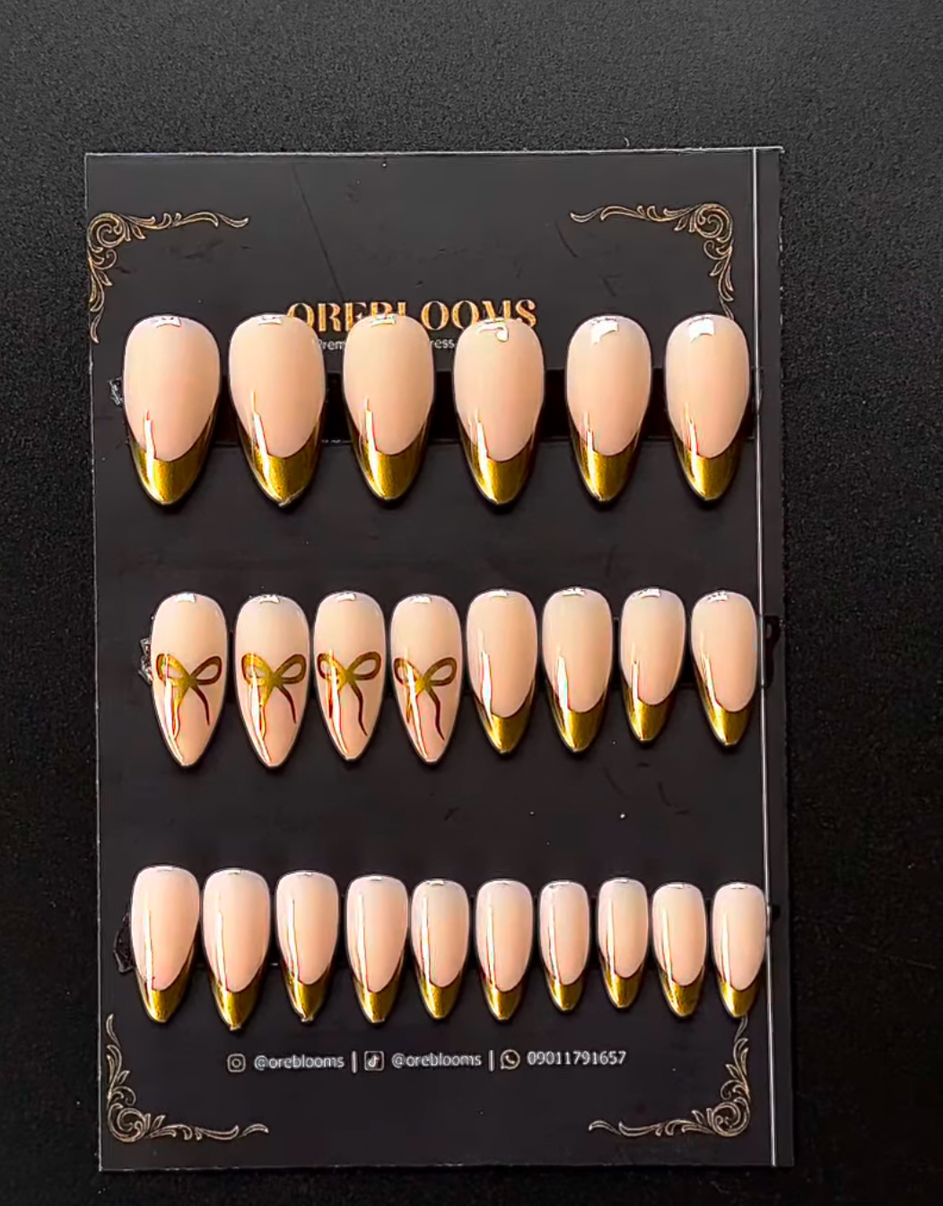 NB5 Gold French Tips Ribbon image