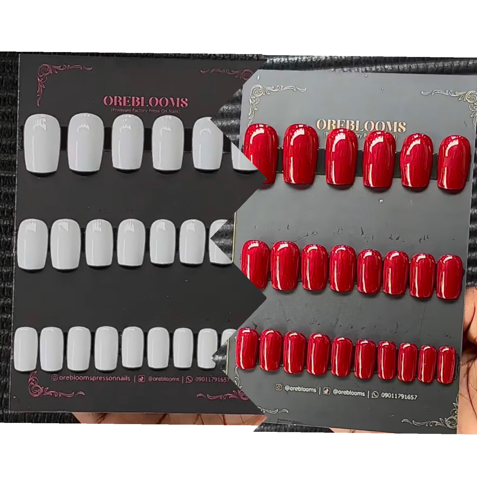 BL6 Square Deep Red & White image