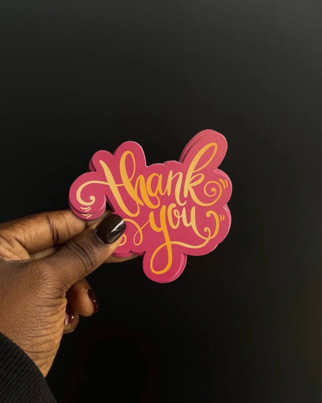 Thank You Shaped Card - 25pcs image