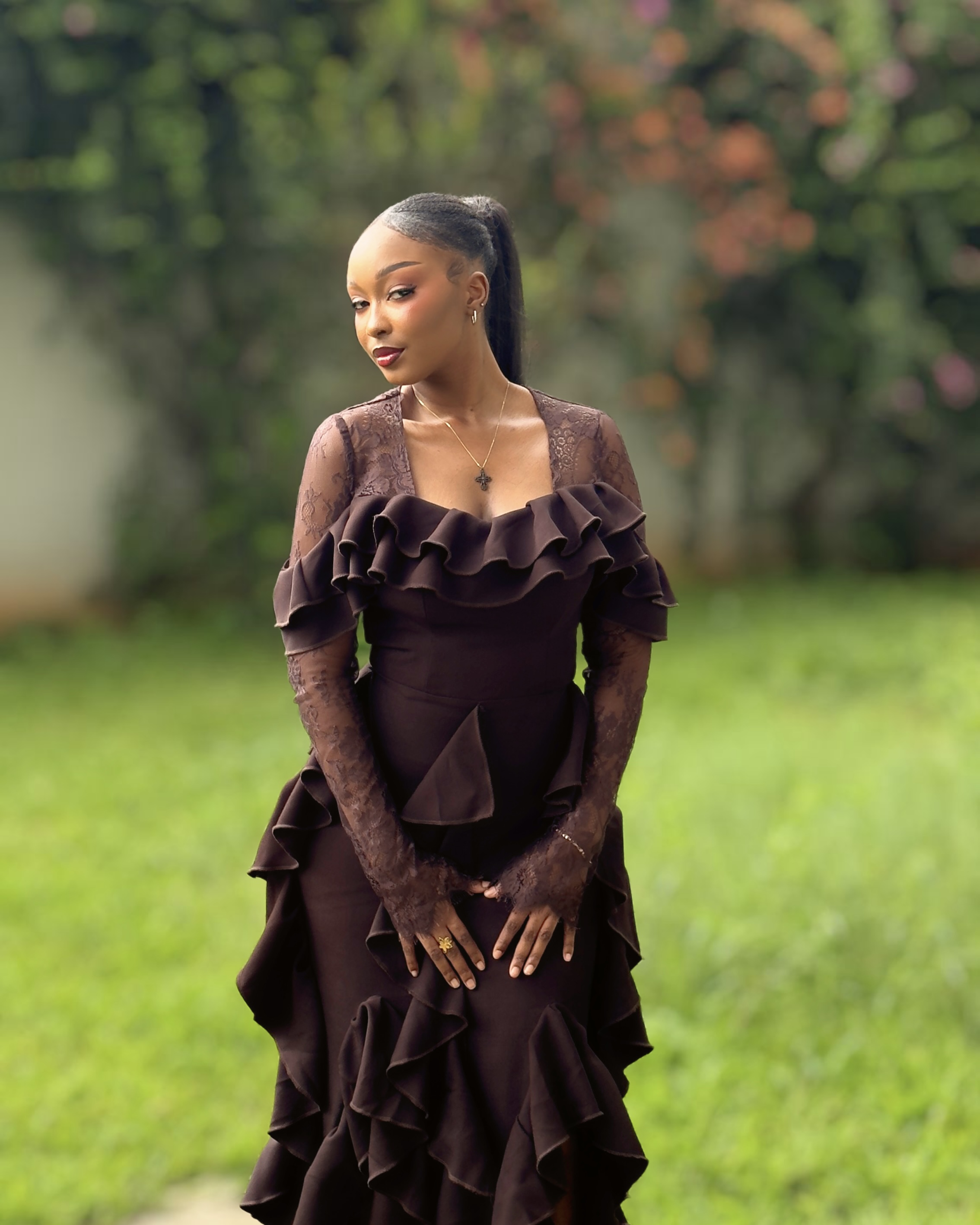 Valerie lace sleeves dress image