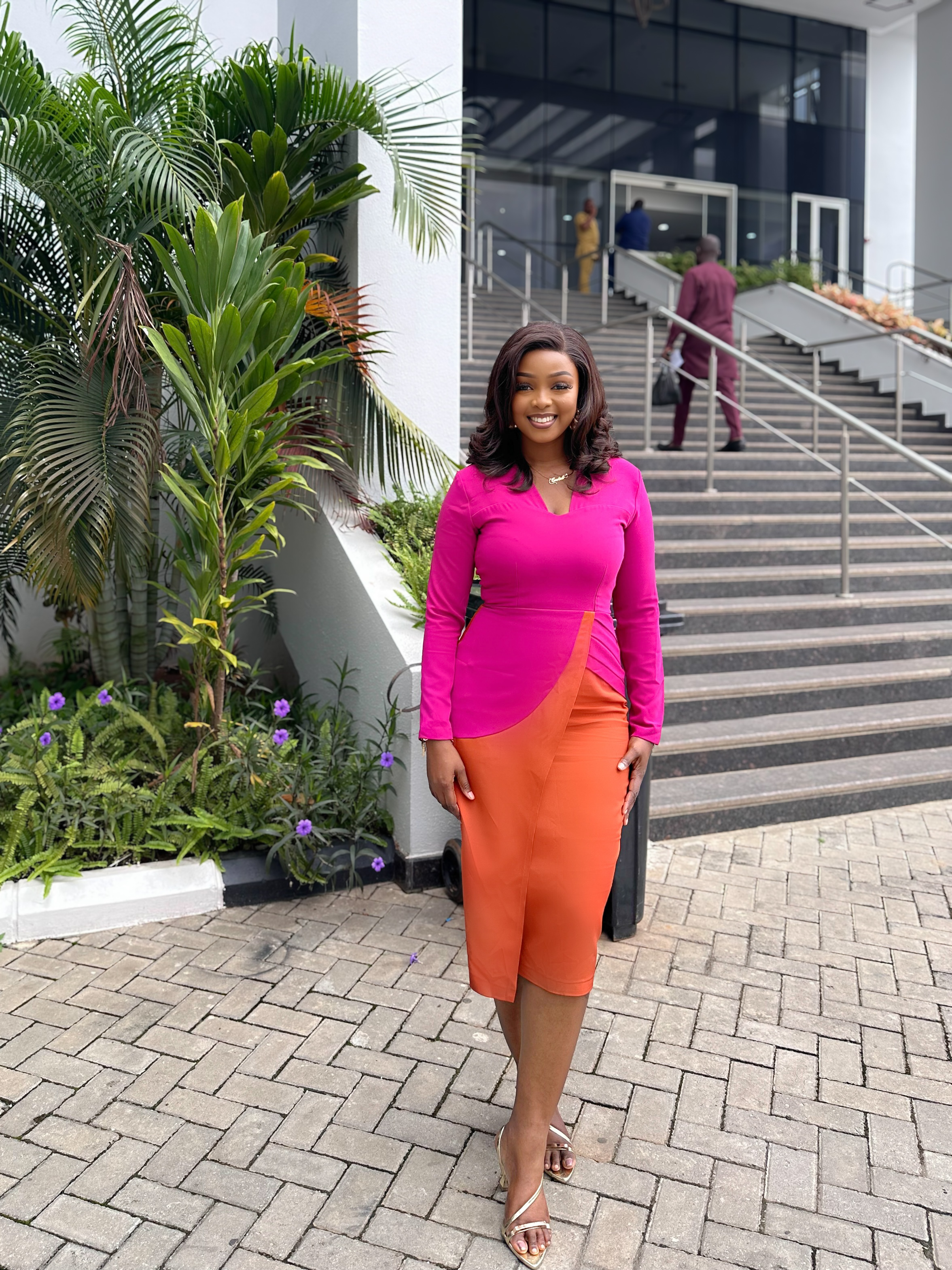 Adele top/bottom mix dress image