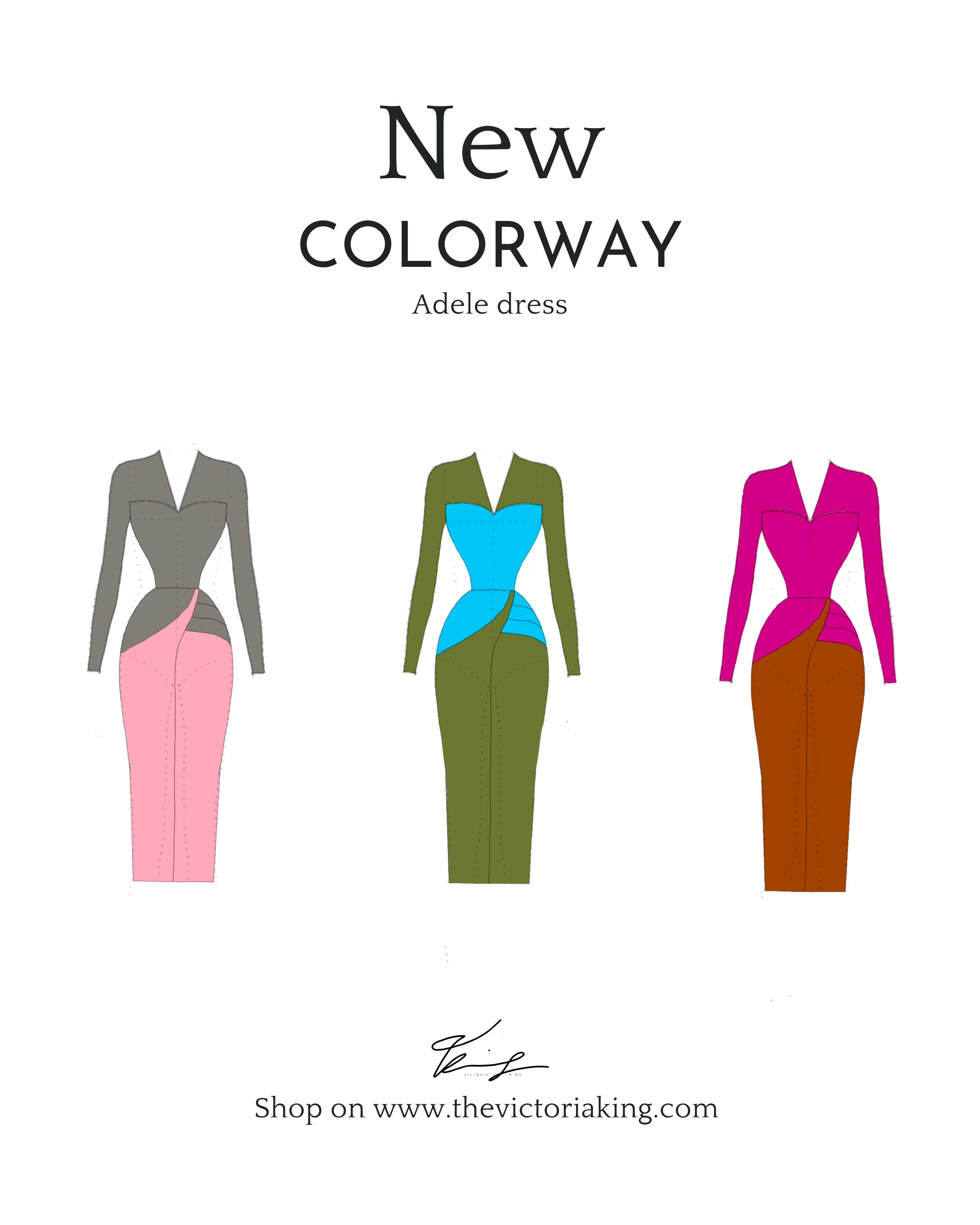 Adele top/bottom mix dress image