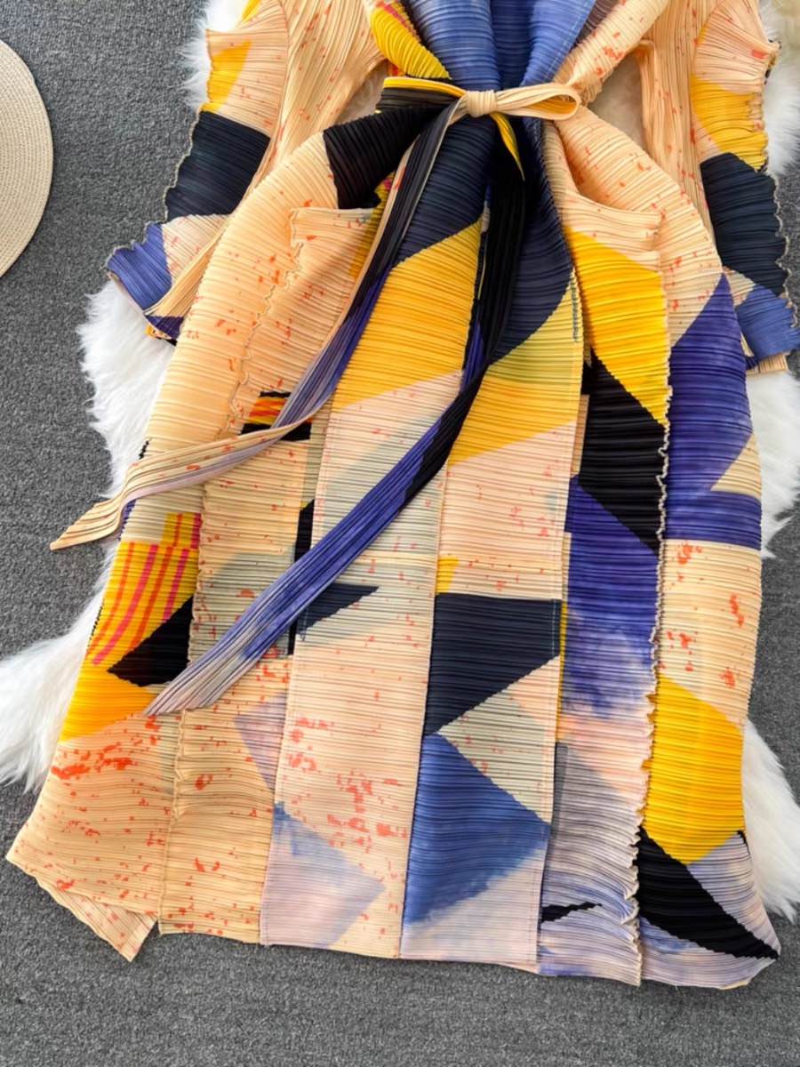 The best art collector ruffle dress EVD46 image