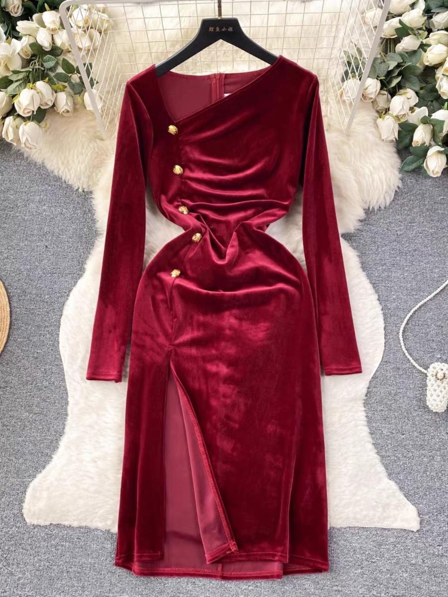 Hung up on you velvet dress FBC49 image