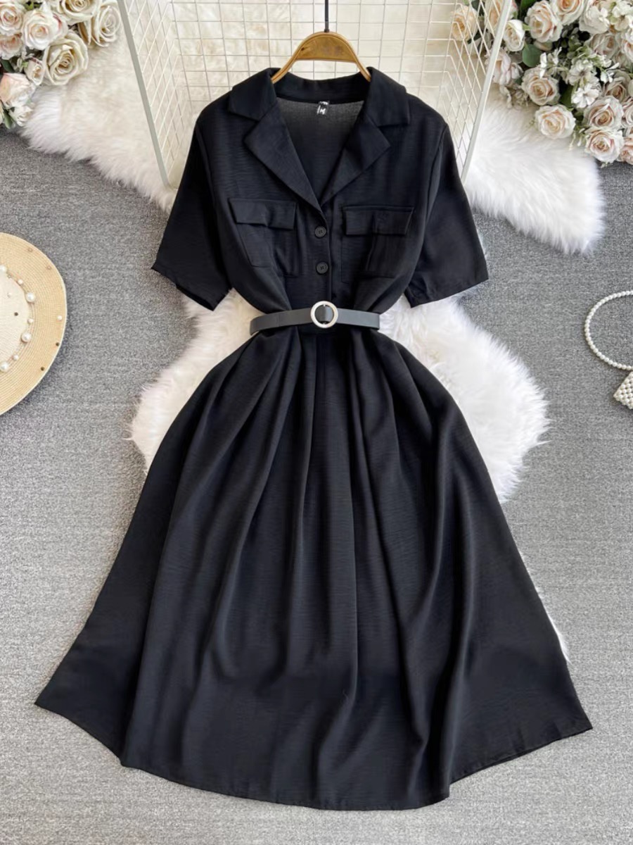 Maldives sunset shirt dress & belt SDZZ437 image