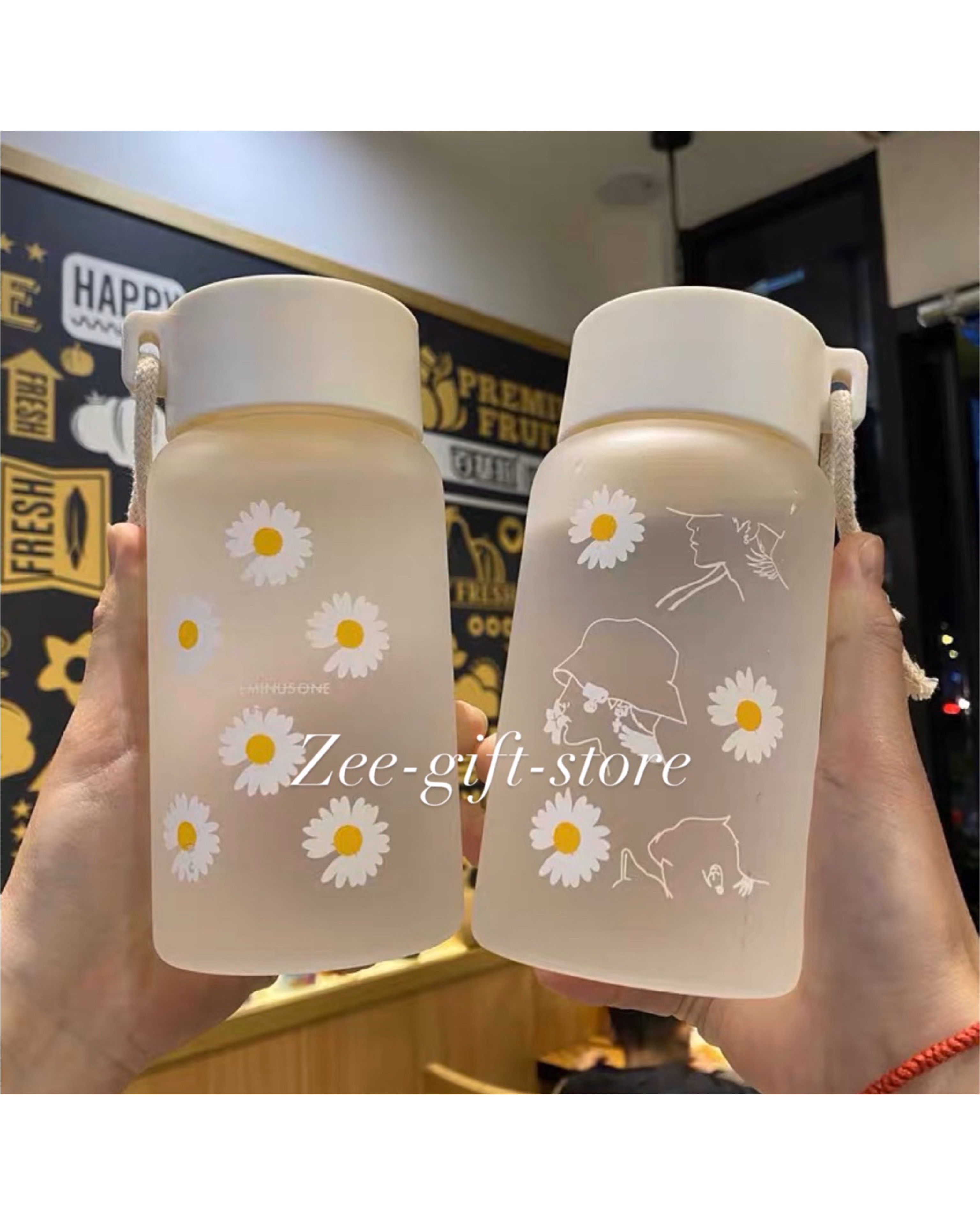 Sunflower print water/beverage bottle CU101 image