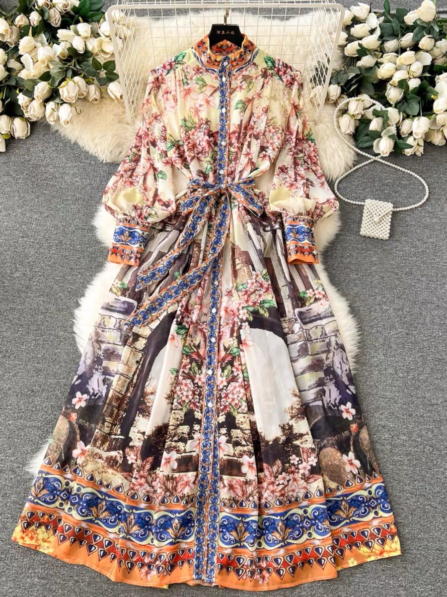 Double dare print dress ED121 image