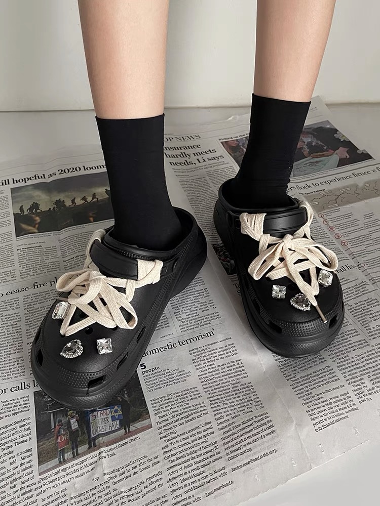 She’s trouble two tone sneak crocs SNZZ170 image