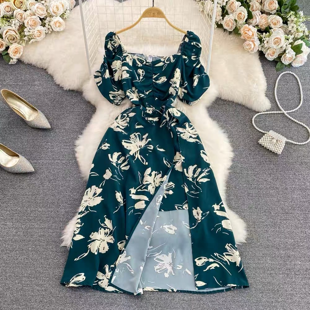 Almafi coast print dress CD258 image