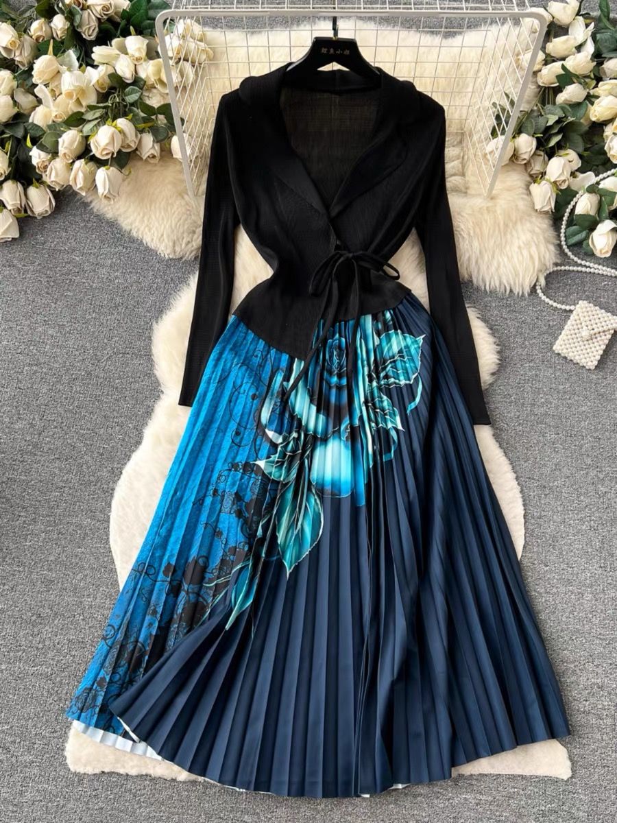 Blue flame designer dress KD147 image