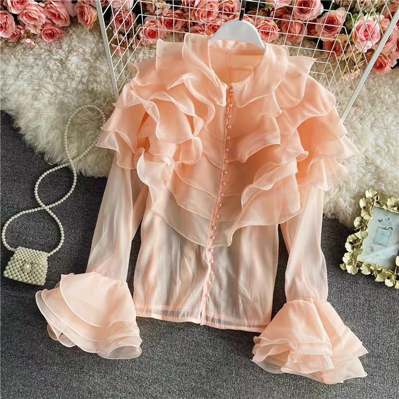 Bossy babe ruffle blouse BE106 image