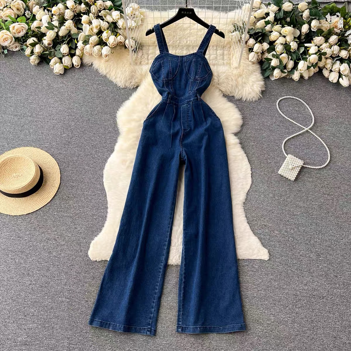 Feminine aura denim jumpsuit JRZZ607 image