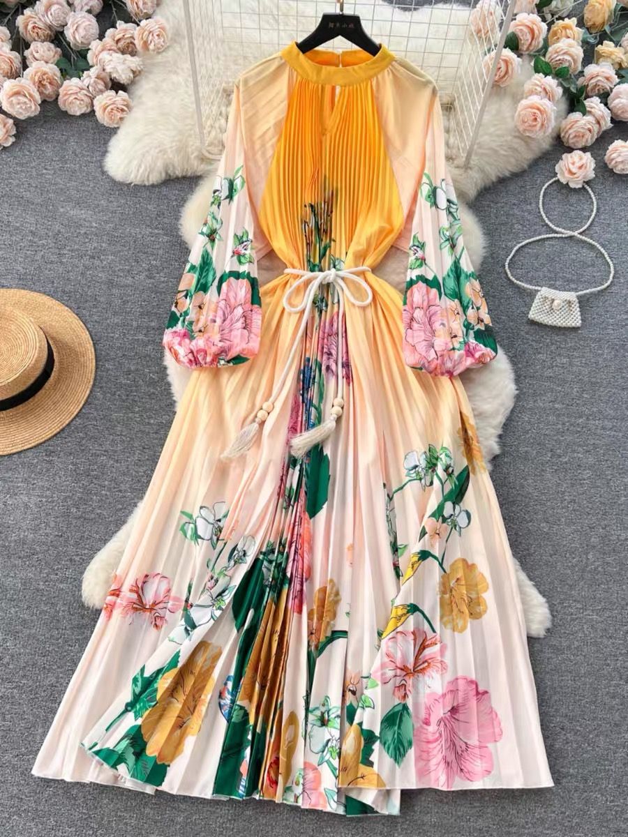 Wedding guest print dress CD522 image