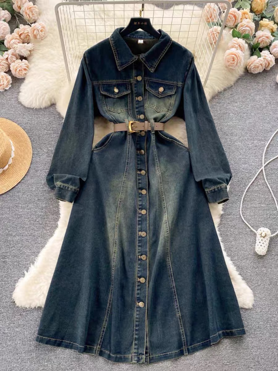 High status tinted denim dress DD22 image