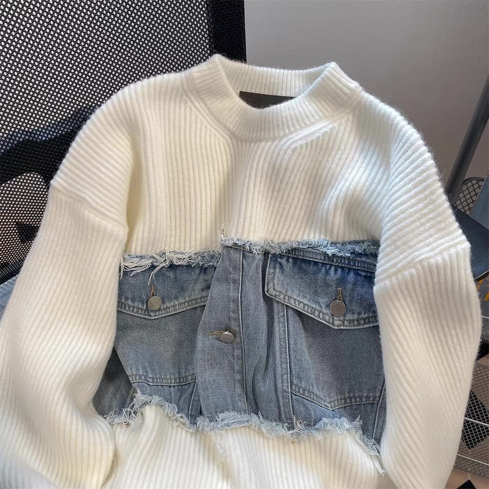 What’s not to love denim sweater SSZZ471 image