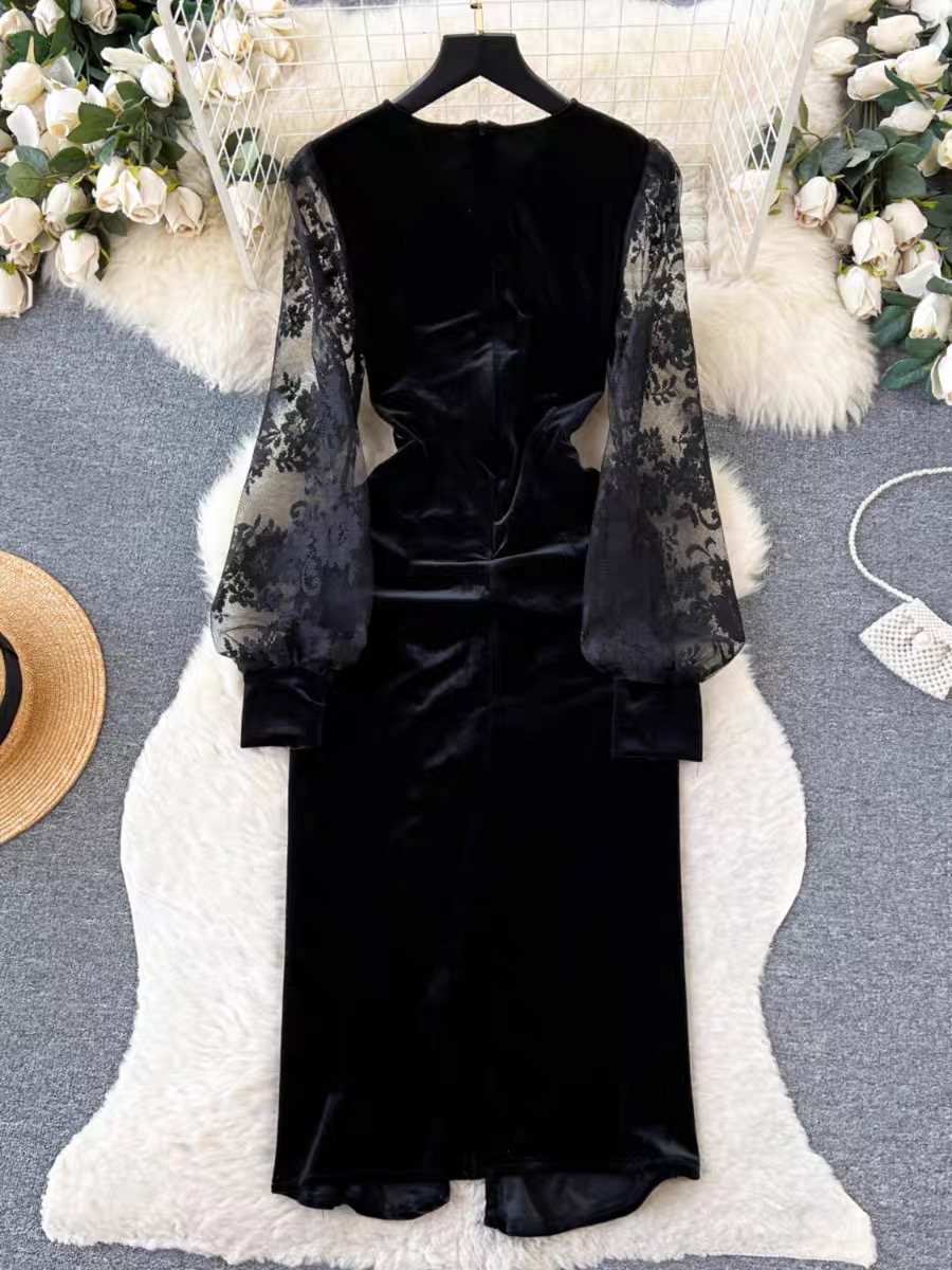 Girly vibes velvet dress FBC116 image