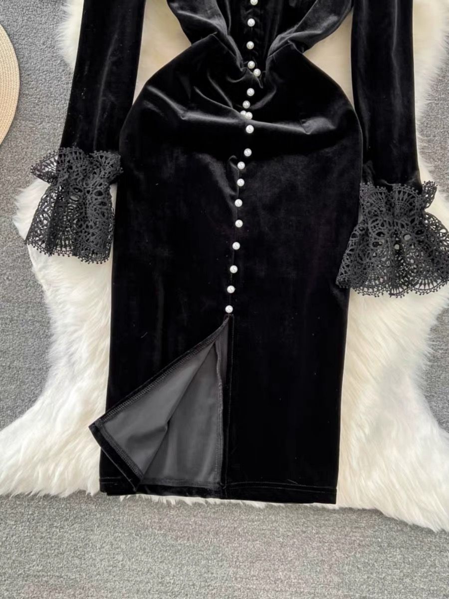 Dark Angel velvet lace dress  FBC99 image