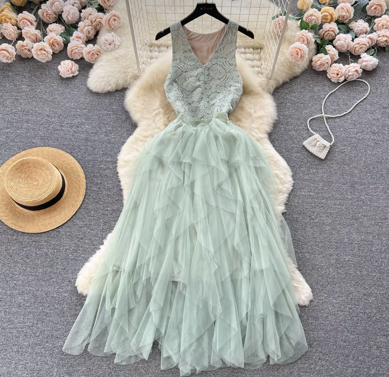 Luxe life frill dress EVD162 image