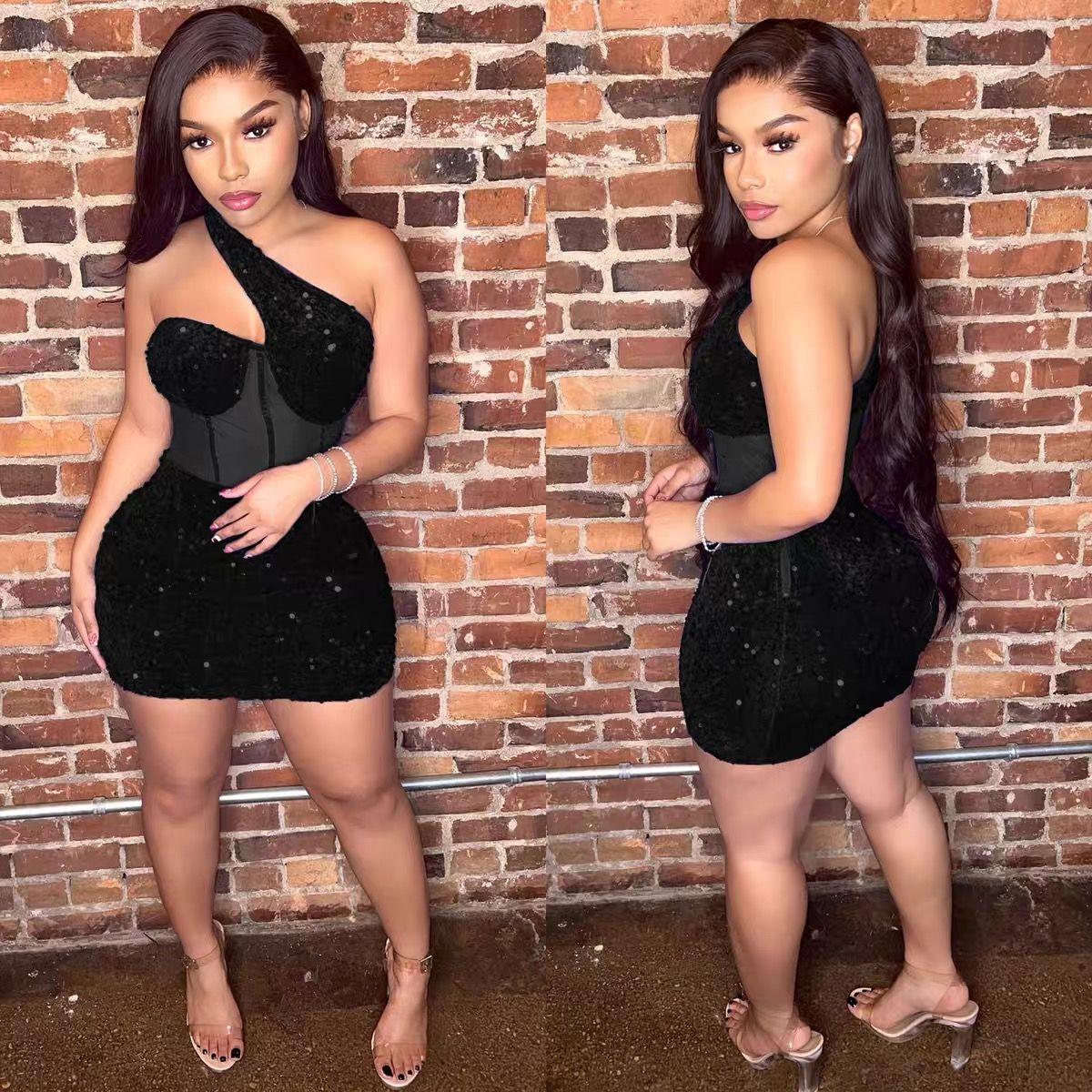 Cheers to the celebrant sequin dress EBC75 image