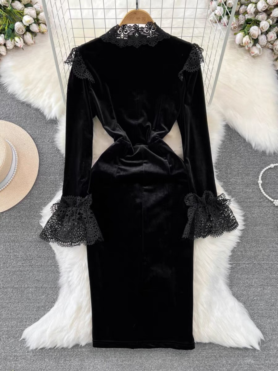 Dark Angel velvet lace dress  FBC99 image