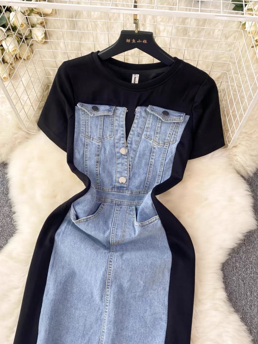Big time magic denim dress DBC6 image