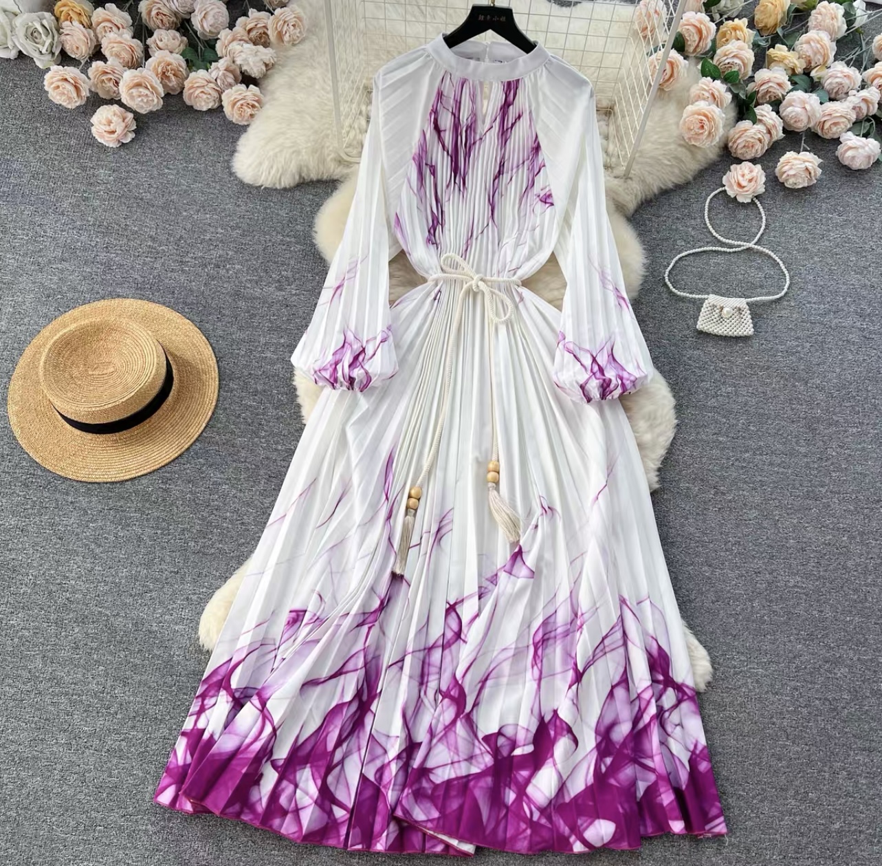 Wedding guest print dress CD522 image