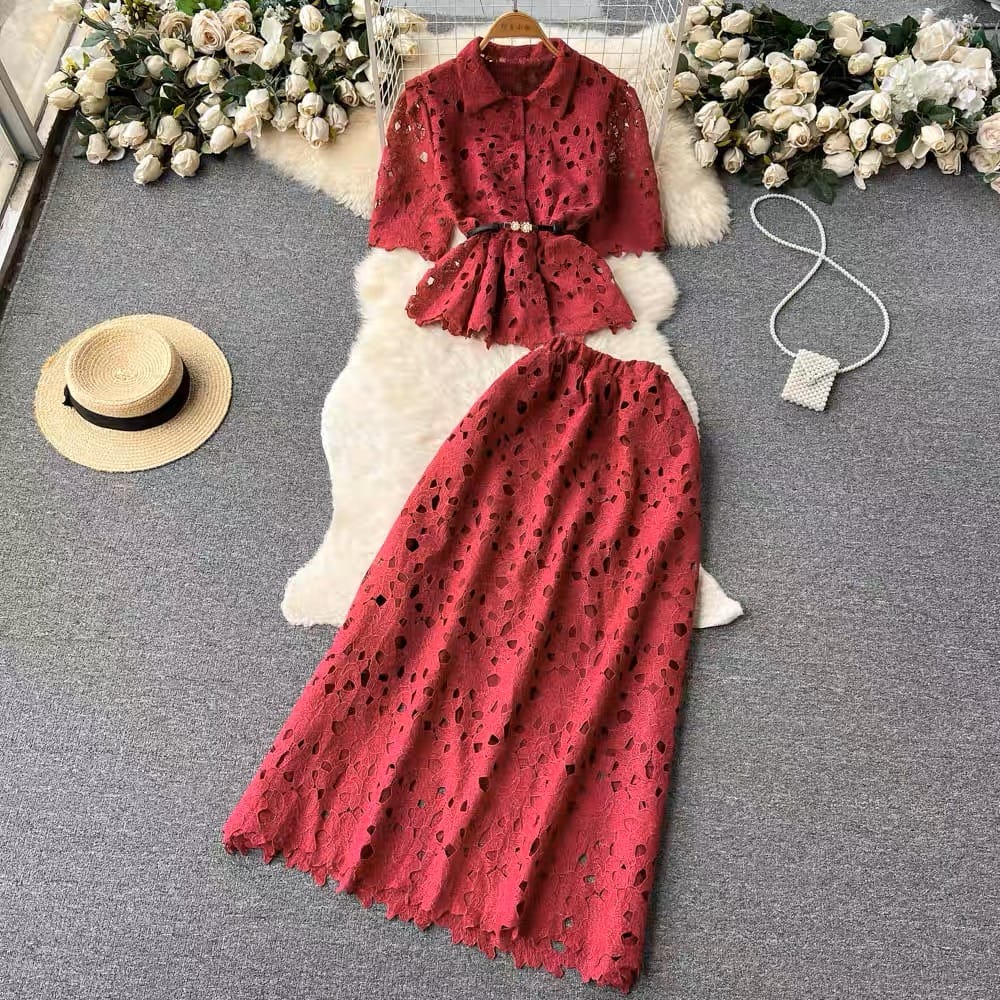 The night life lace set & belt TPZZ1995 image