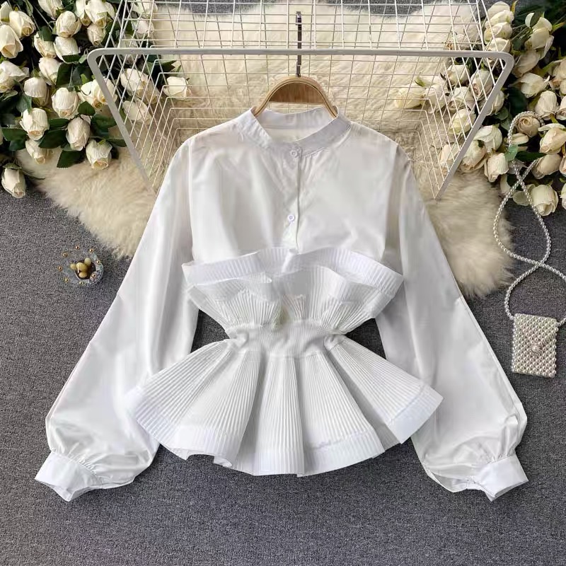 Flutter you away ruffle blouse BE113 image