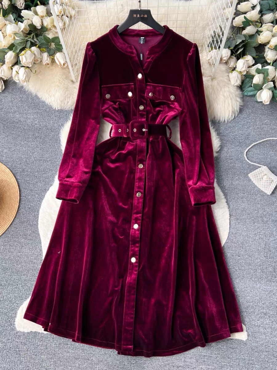 Unpaid love velvet dress FD510 image