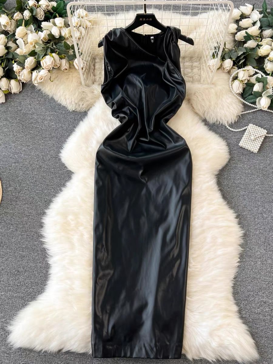 Married to a Russian billonaire leather dress CBC247 image