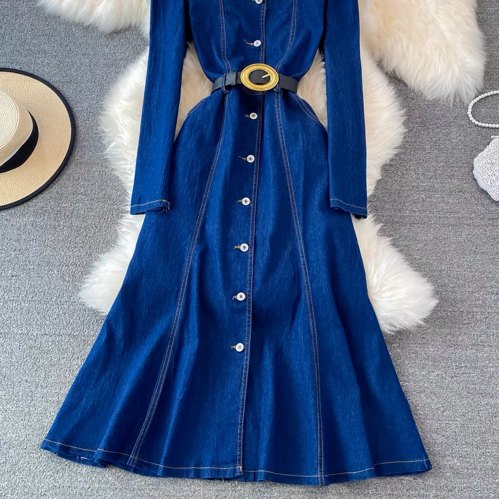 Office calling denim dress DD13 image