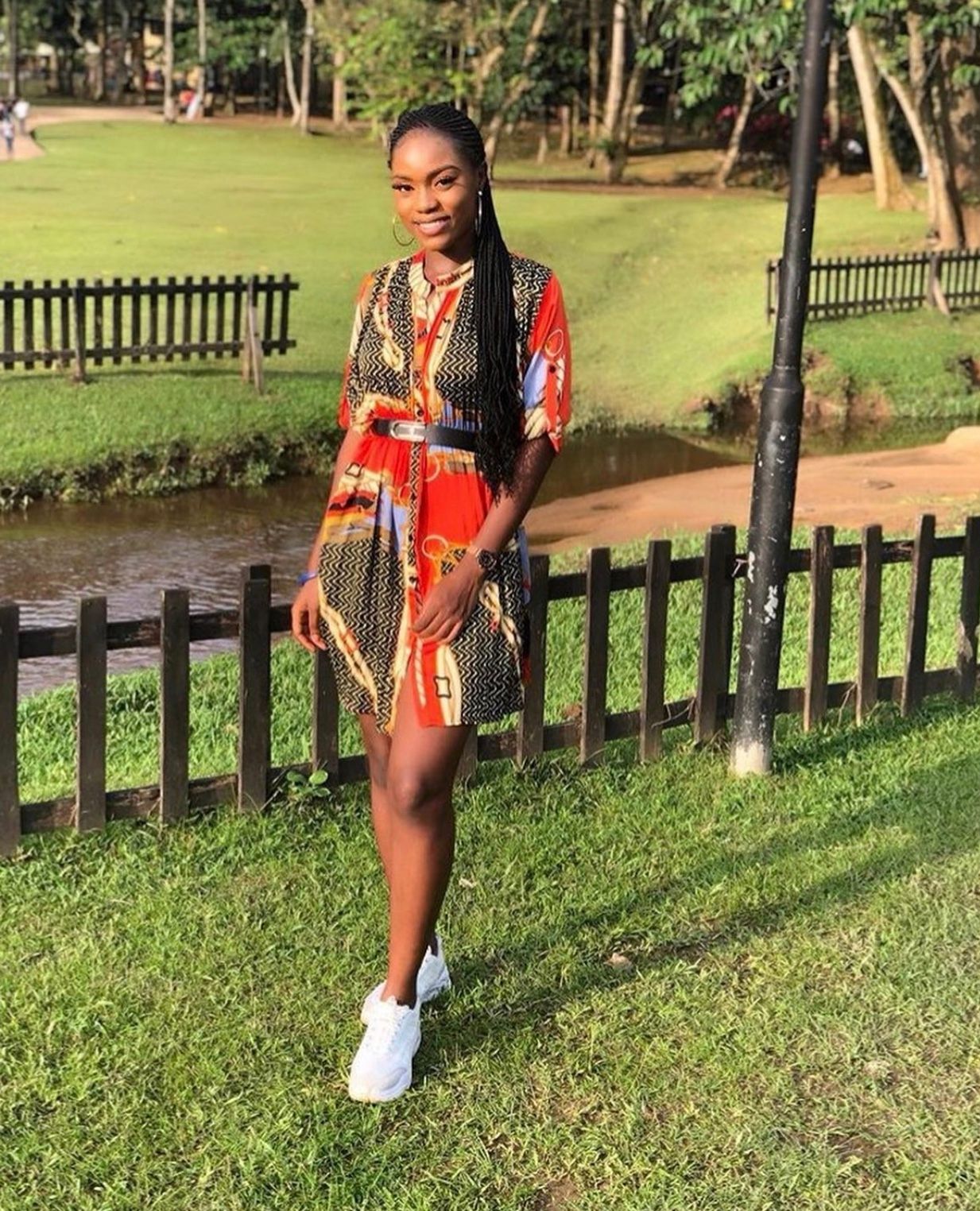 Summer days print style dress image