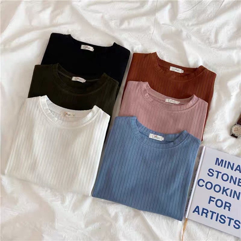 Pleated plain summer tee TSZZ162 image