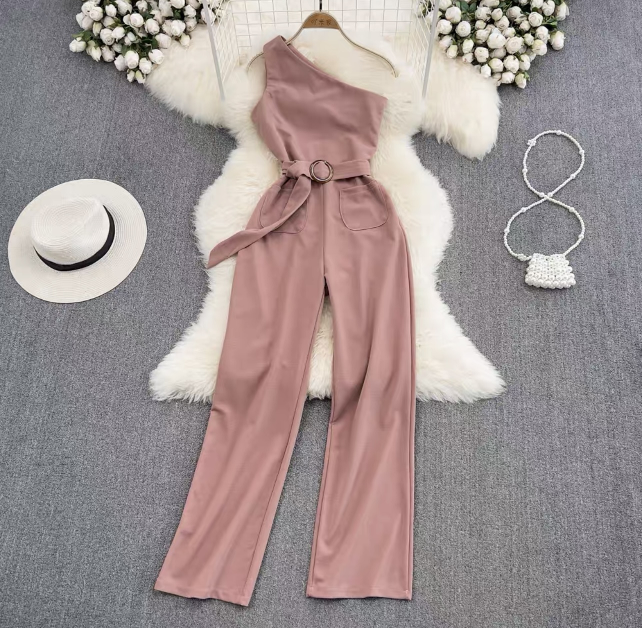 Bring the drama Capri short jumpsuit JRZZ467 image