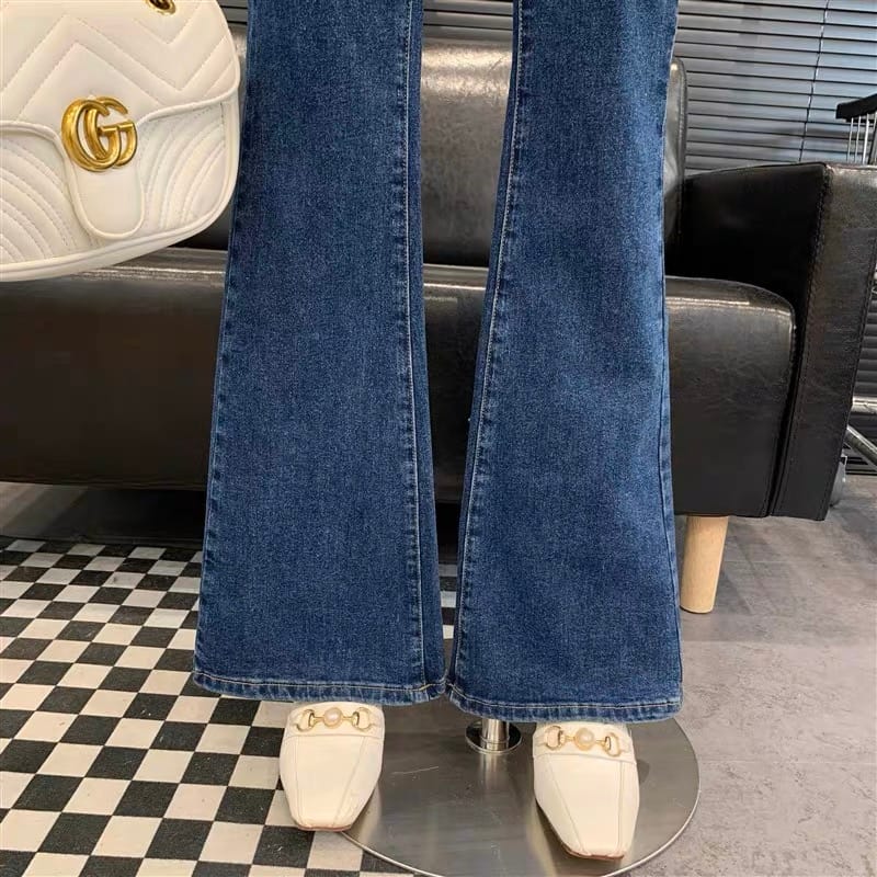 High rise denim jeans image