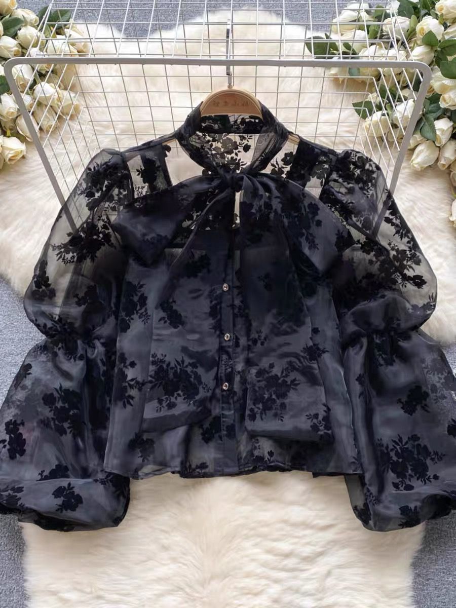 Sleek and slay mesh blouse BE159 image