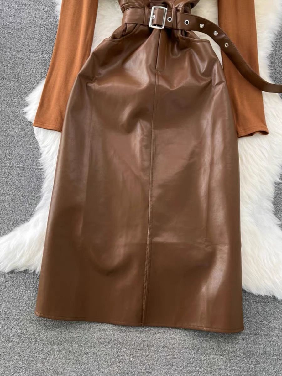 Hot bebe leather dress FD274 image