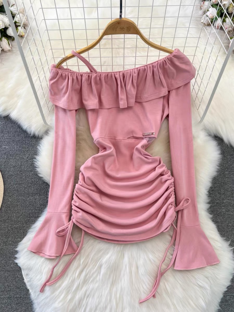 Love me more dress ruched dress CBC372 image