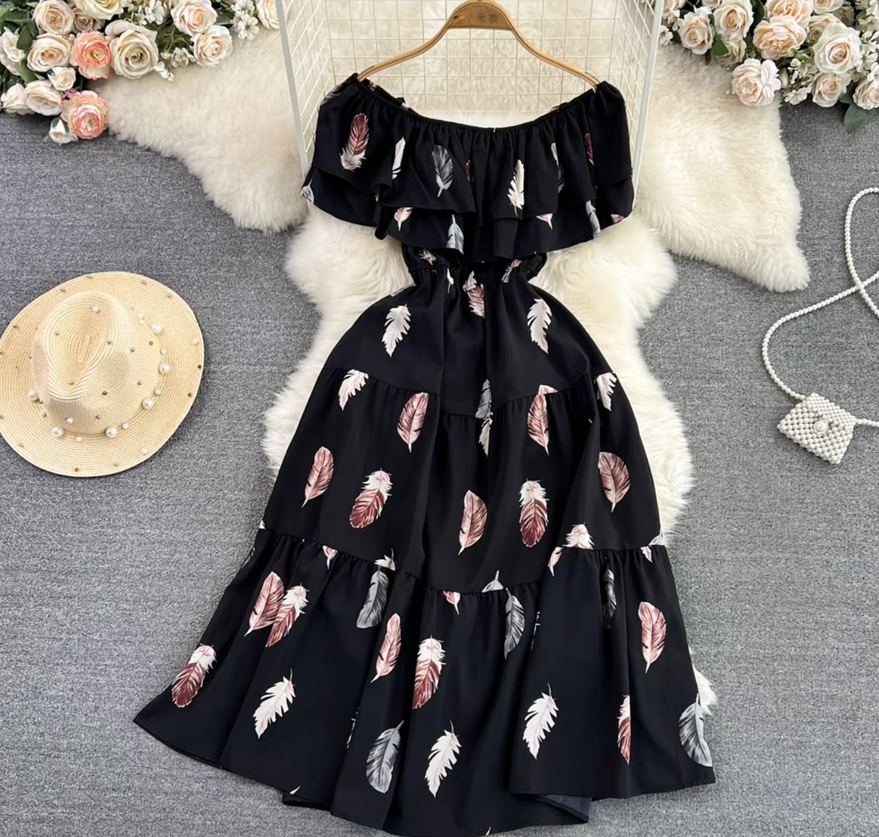 Stepping out off shoulder dress CD232 image