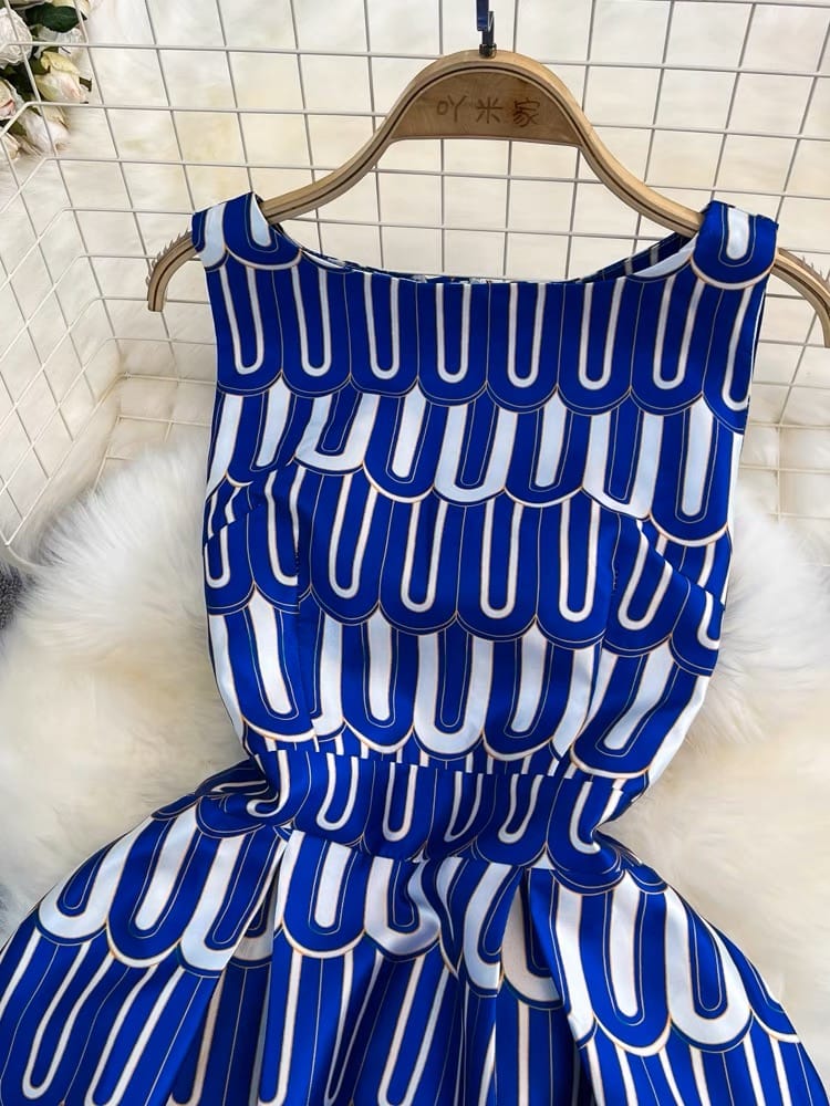 Summer staycation print dress CD298 image