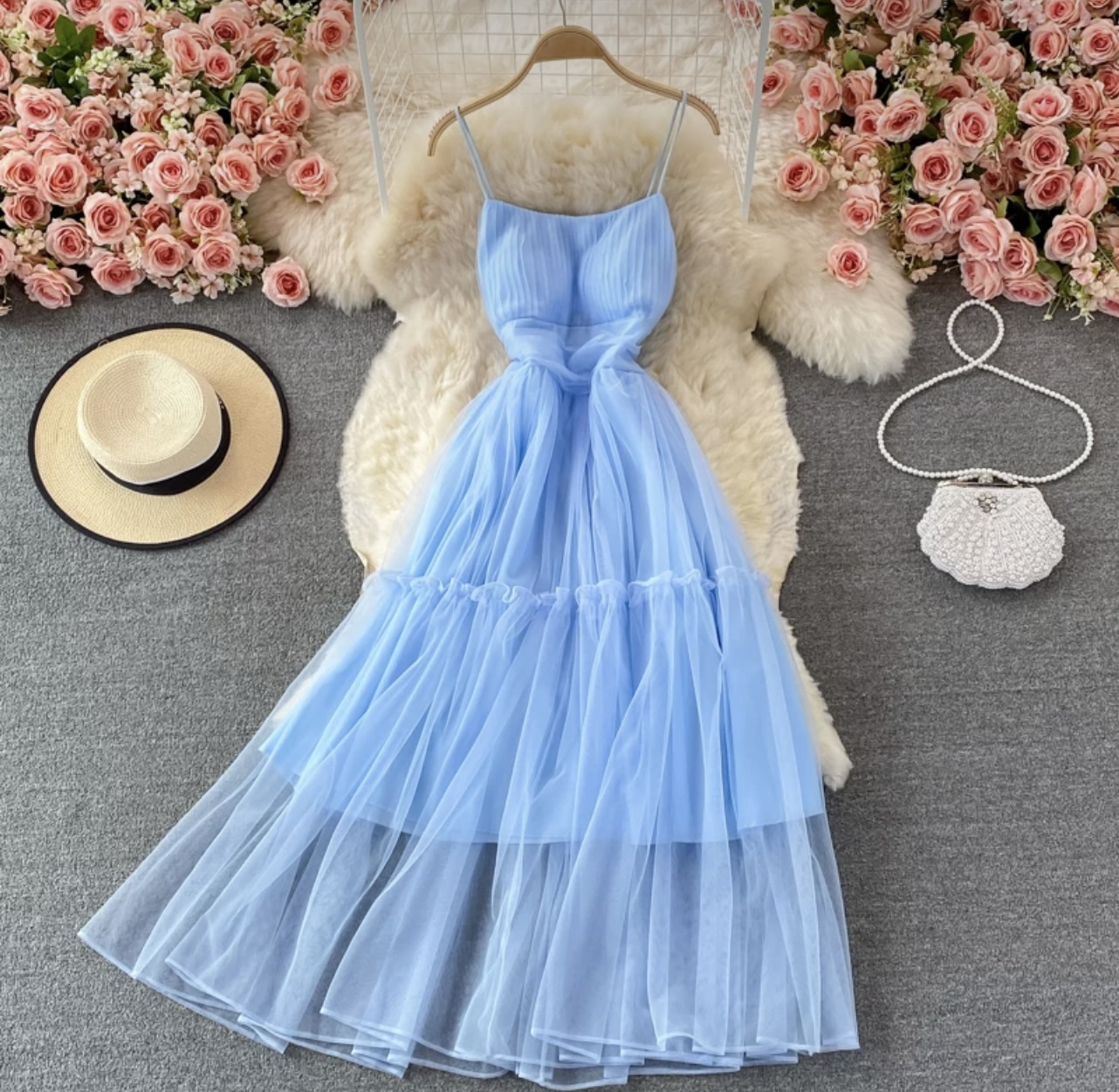 Empire shade mesh dress CD168 image