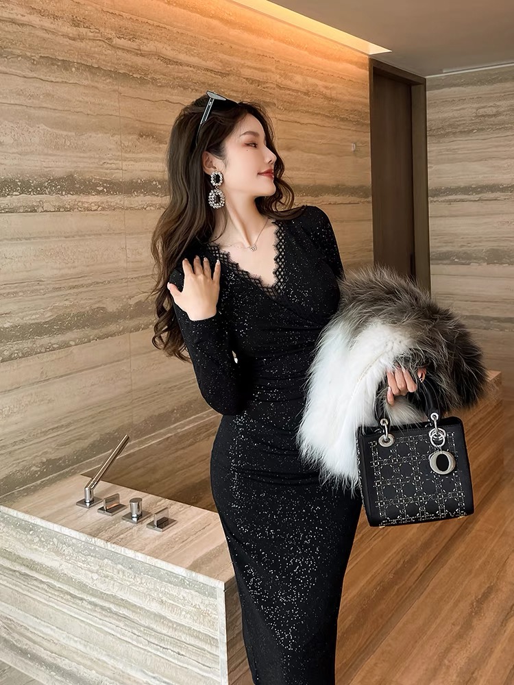 It’s going to be a long night lace dress  FBC84 image