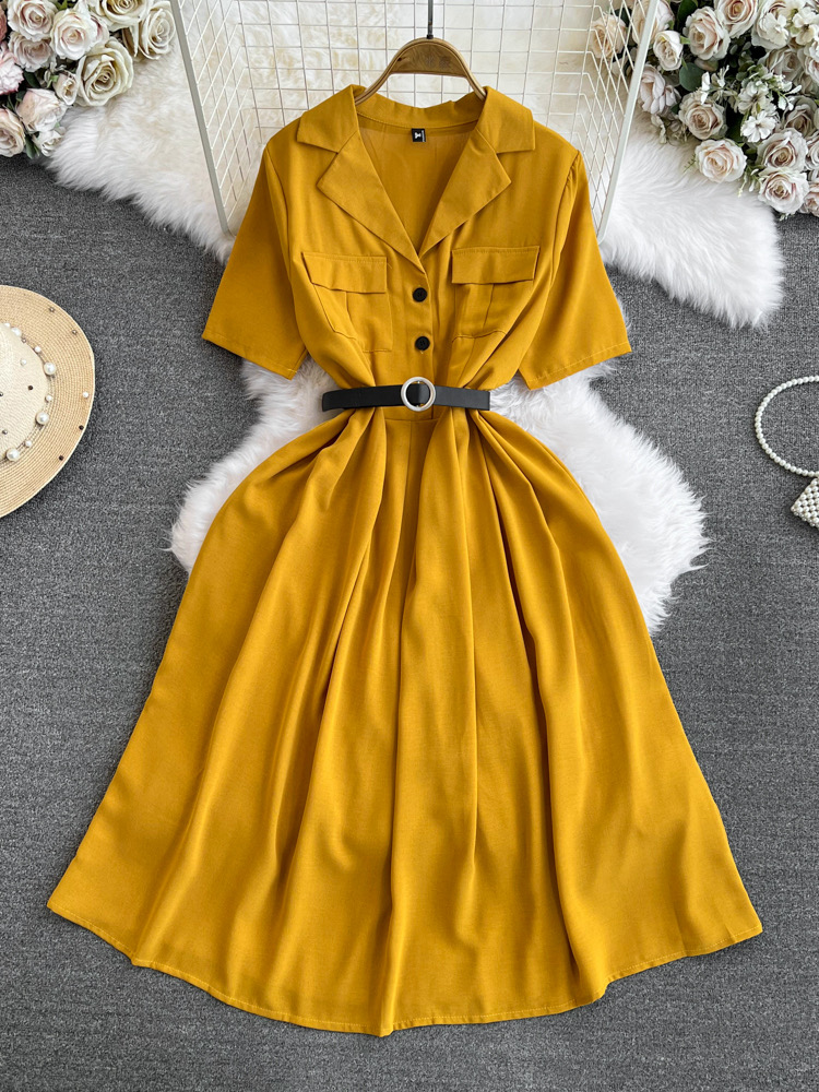 Maldives sunset shirt dress & belt SDZZ437 image