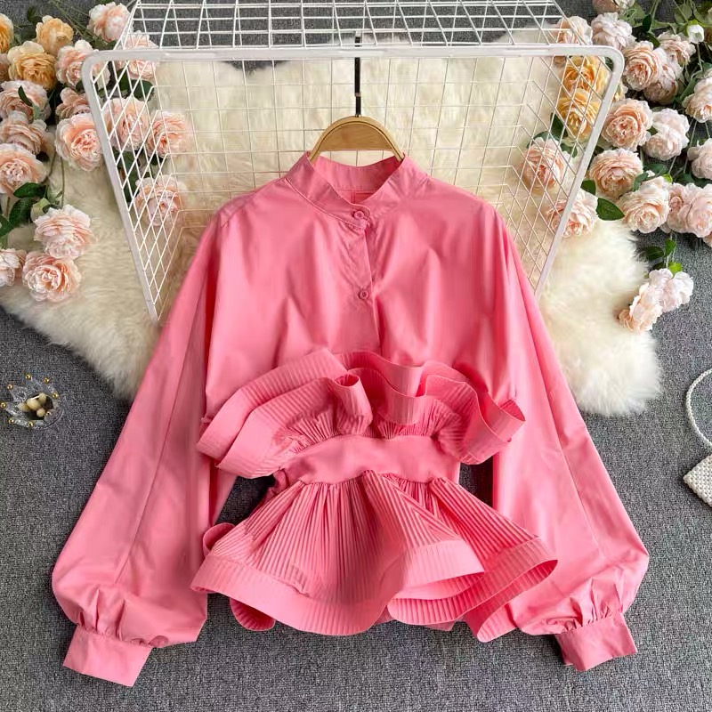 Flutter you away ruffle blouse BE113 image