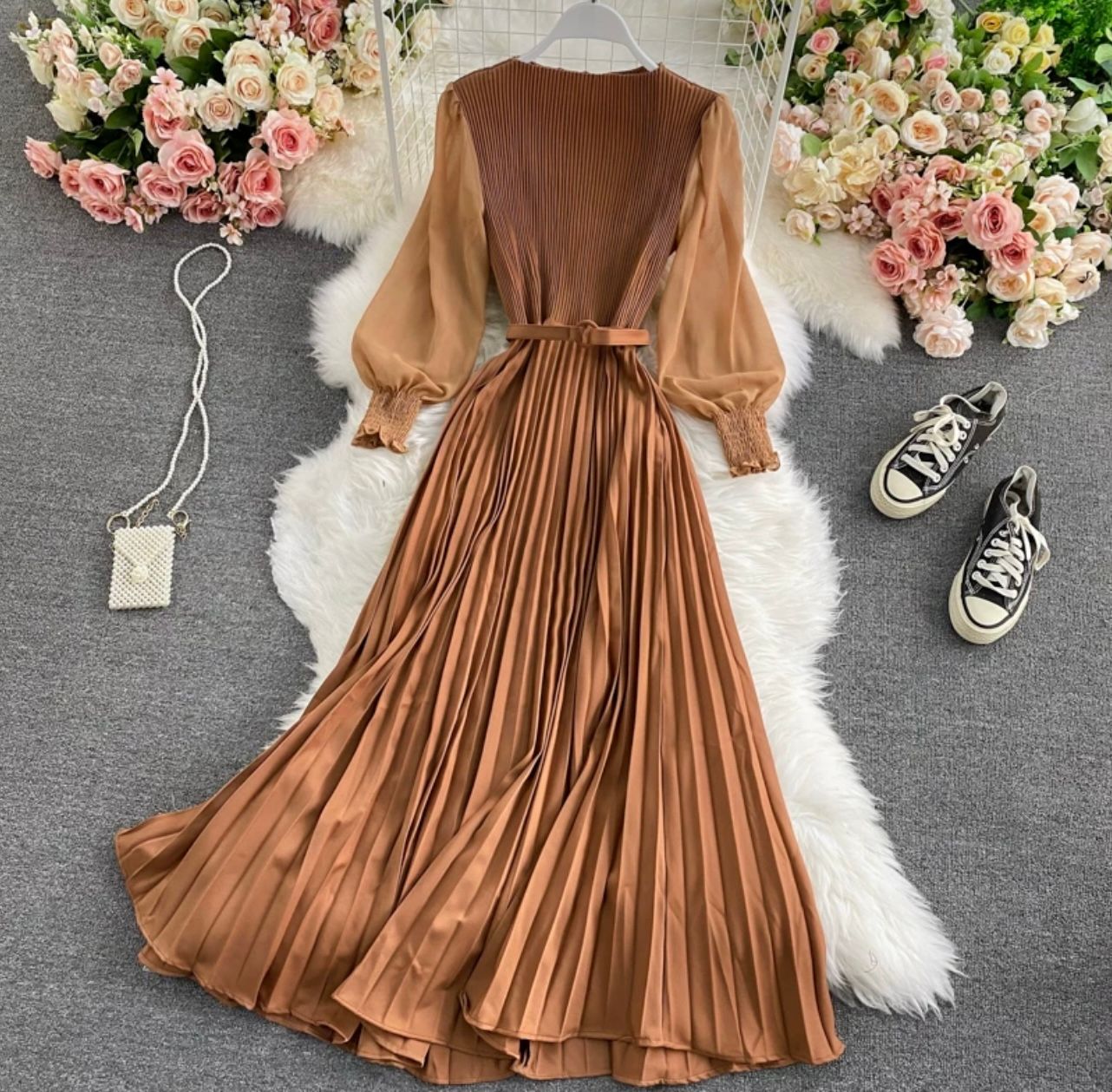 Flying high with you pleated dress FD98 image