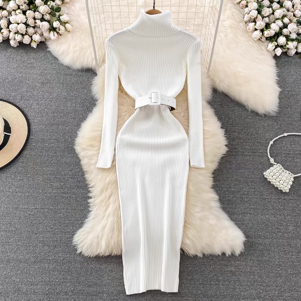 Late nights sweater gown & belt KBC29 image