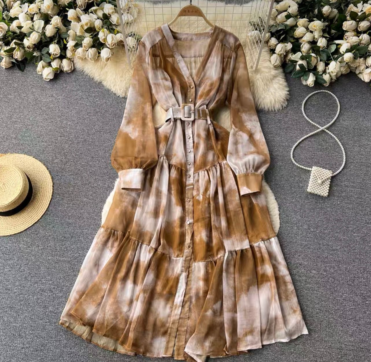 Nataly print dress CD253 image