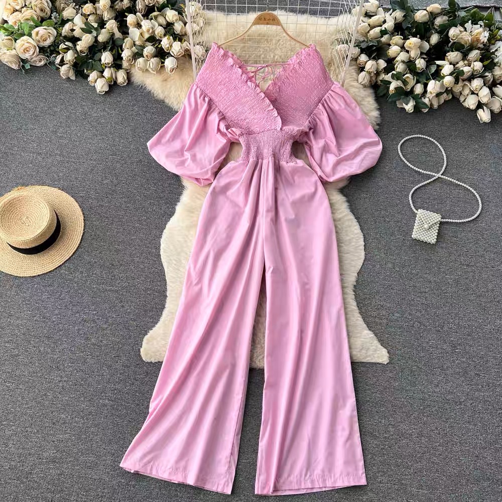 Natural diva ruched jumpsuit JRZZ546 image