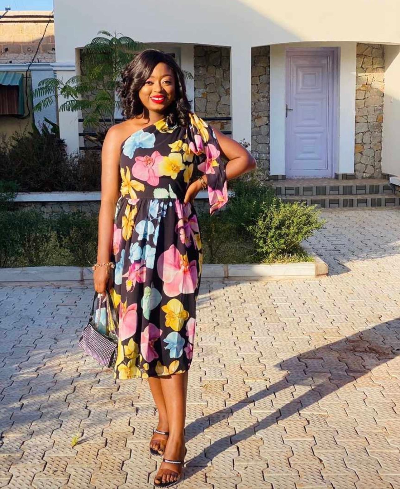 Classic confidence one shoulder dress image